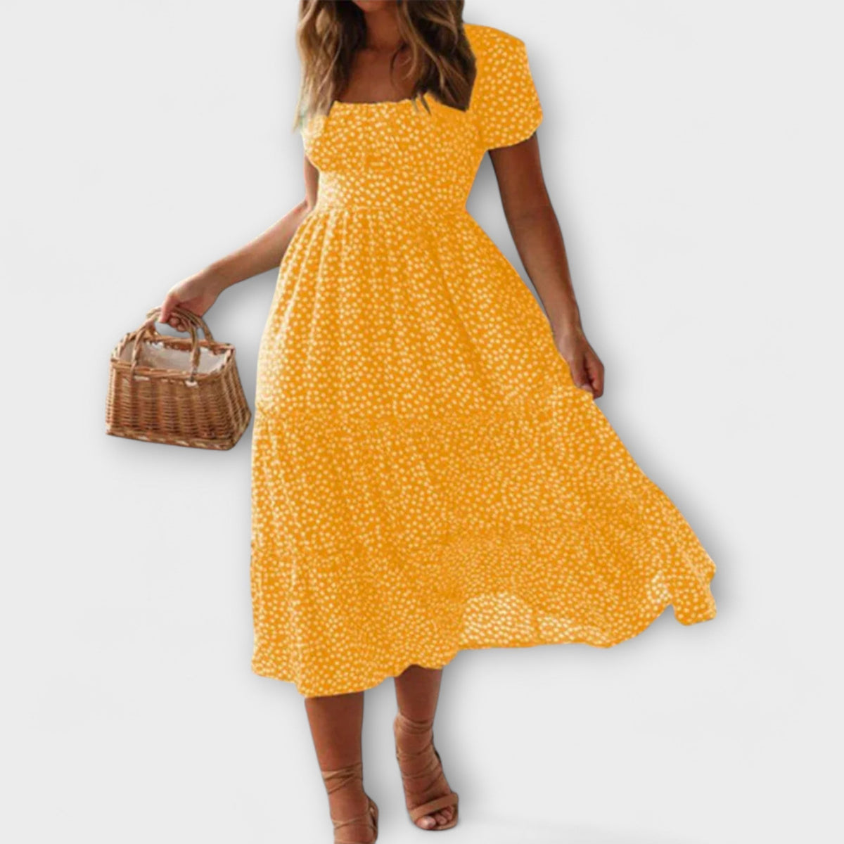 Chic Floral Puff Sleeve Maxi Dress for Events