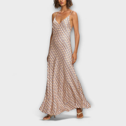 Chic Geometric Print Maxi Dress for Any Occasion