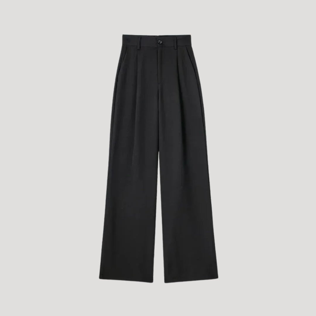 Chic High-Waist Pinstripe Wide-Leg Trousers for Work & Events