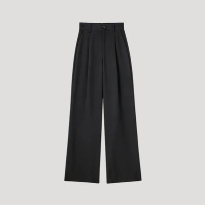 Chic High-Waist Pinstripe Wide-Leg Trousers for Work & Events