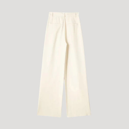 Chic High-Waist Pinstripe Wide-Leg Trousers for Work & Events