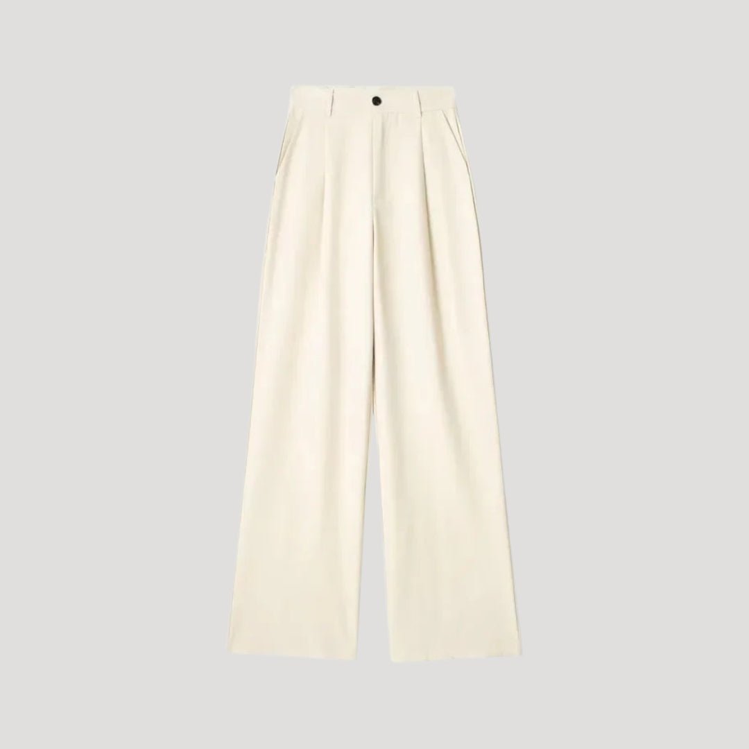 Chic High-Waist Pinstripe Wide-Leg Trousers for Work & Events