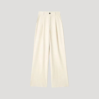 Chic High-Waist Pinstripe Wide-Leg Trousers for Work & Events