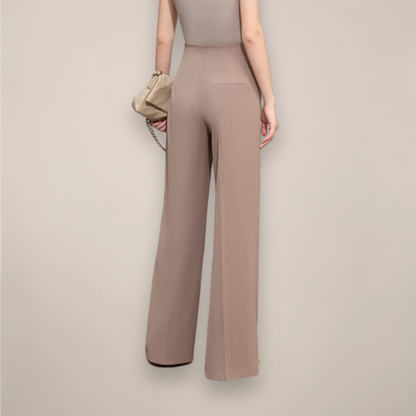 Chic High Waist Wide Leg Trousers for Office and Events