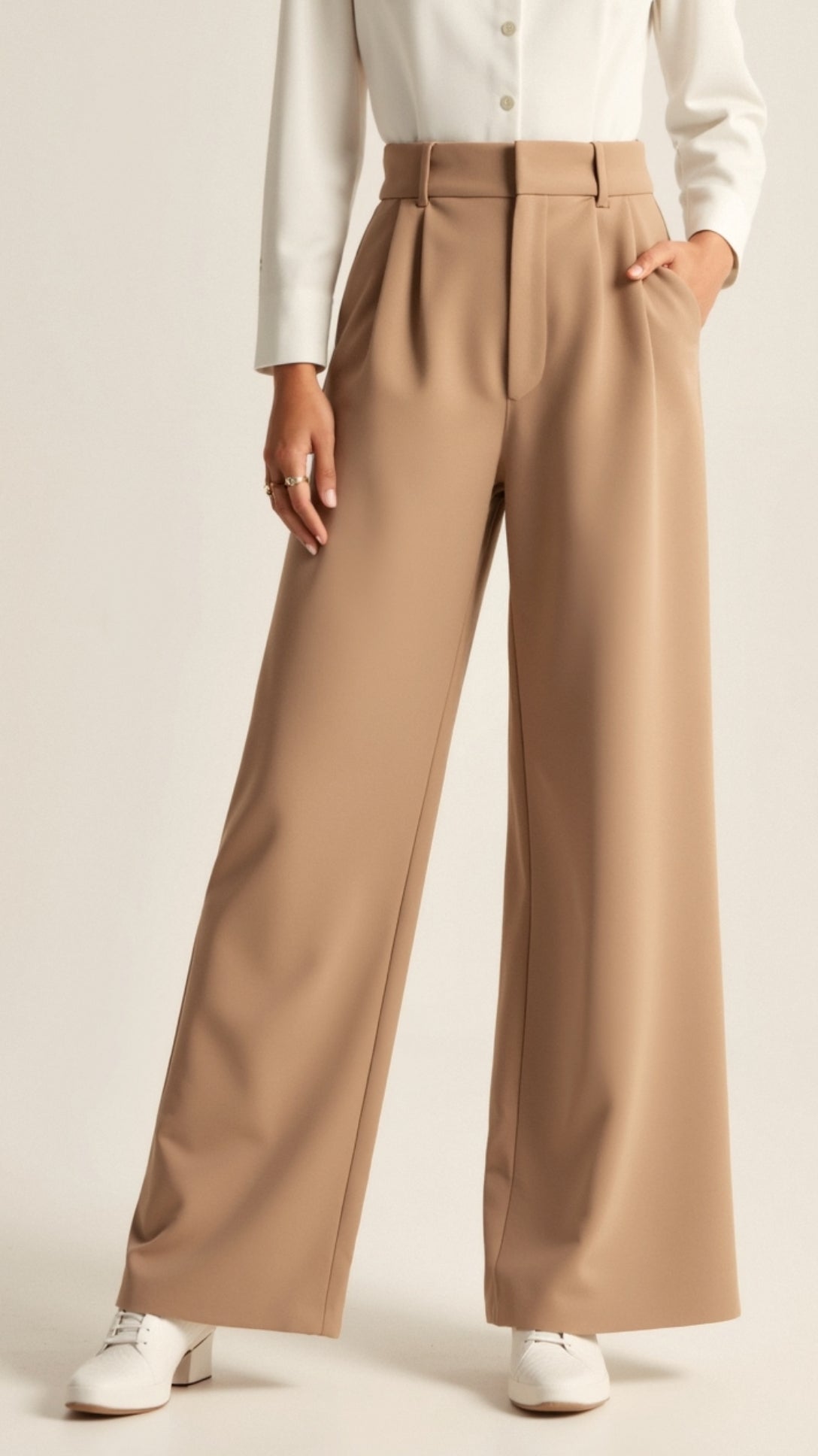 Chic High-Waisted Wide-Leg Trousers for Any Occasion