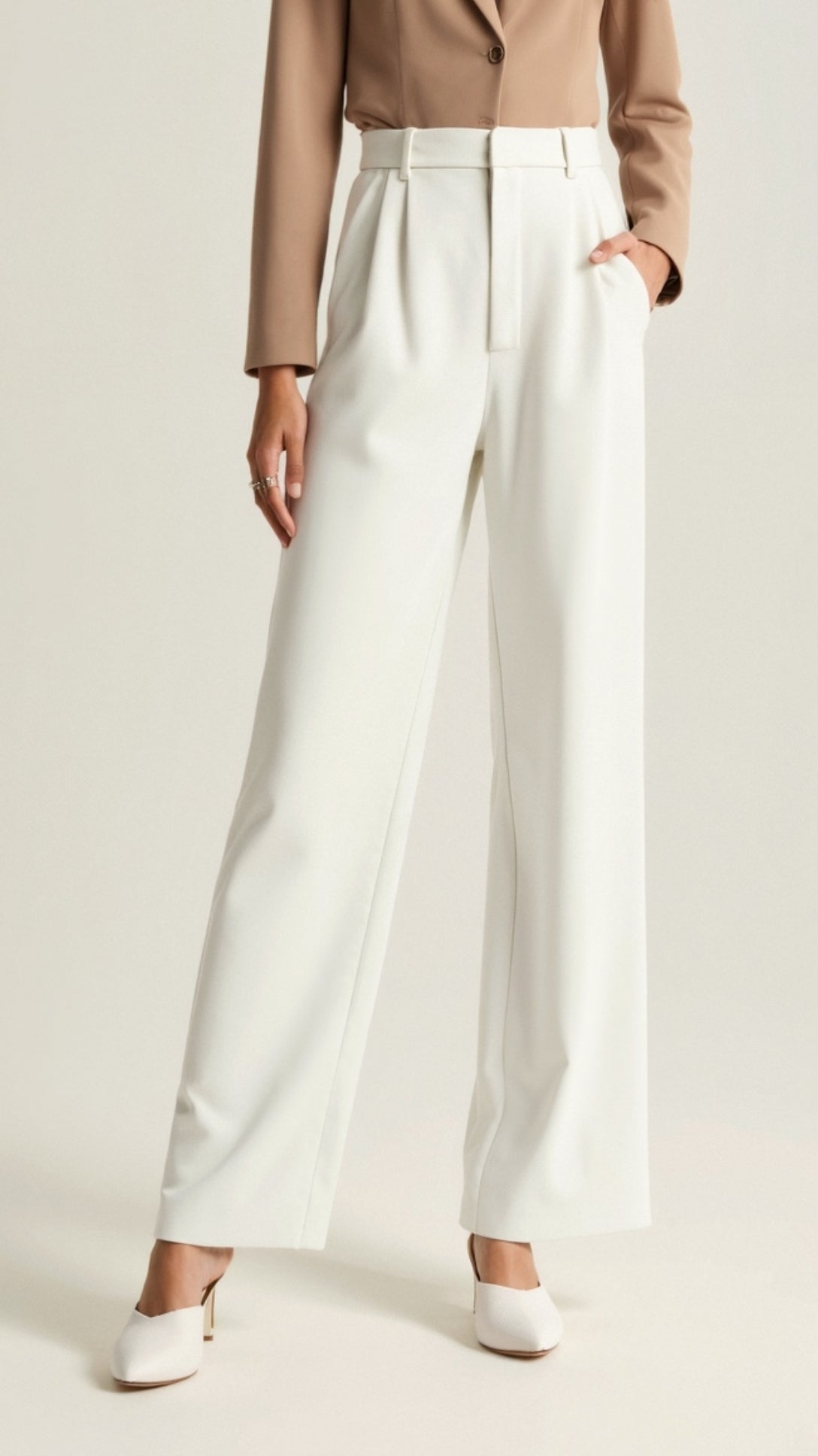 Chic High-Waisted Wide-Leg Trousers for Any Occasion