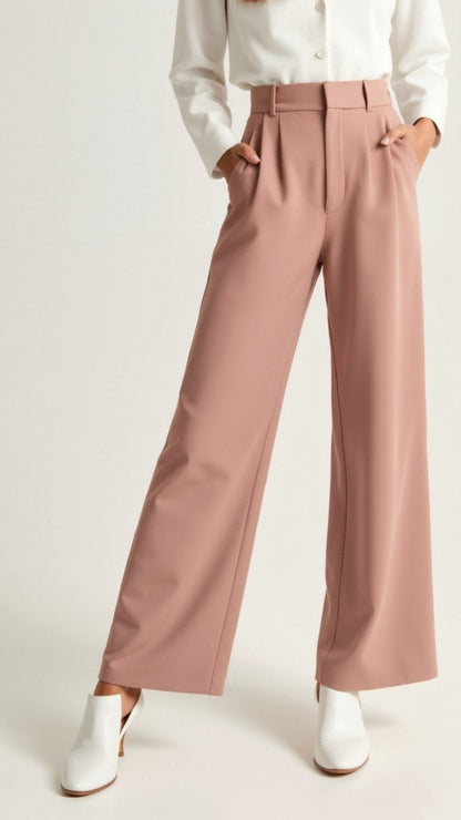 Chic High-Waisted Wide-Leg Trousers for Any Occasion