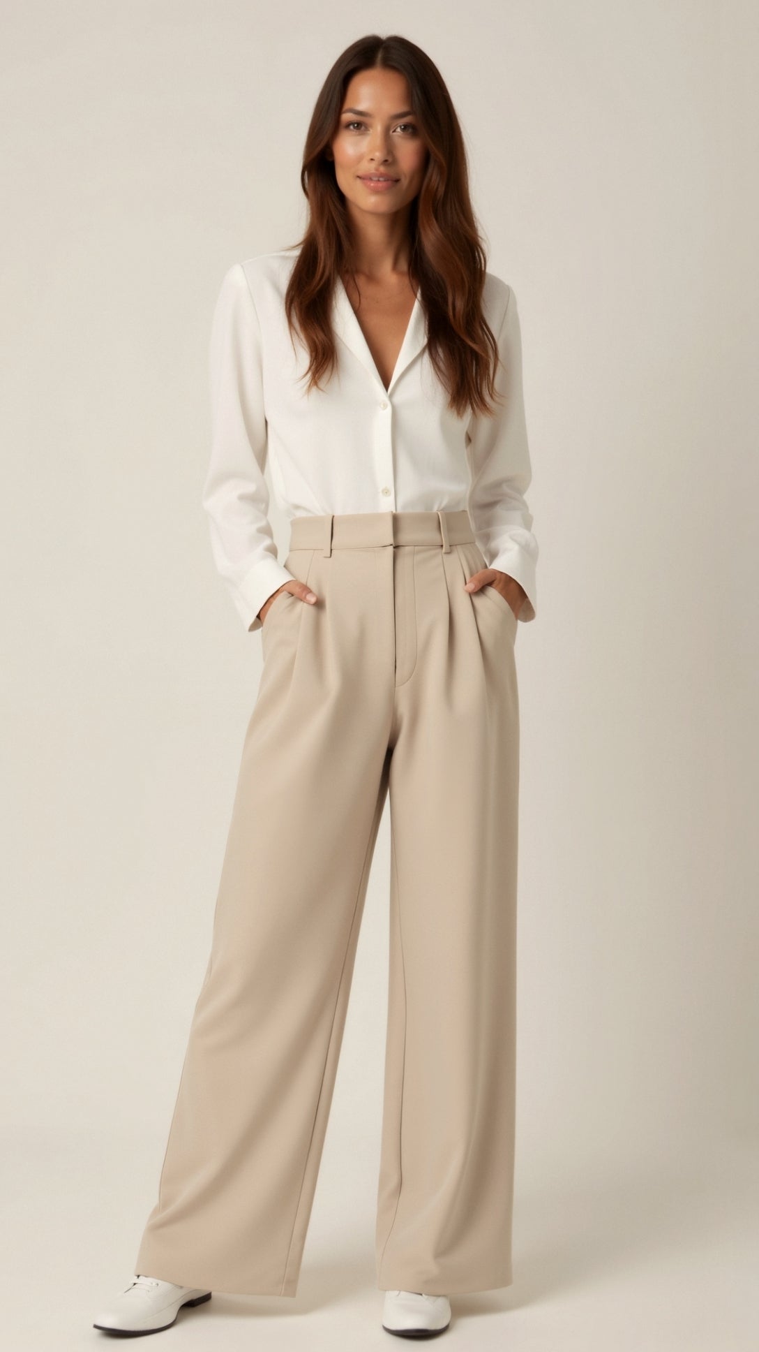 Chic High-Waisted Wide-Leg Trousers for Any Occasion