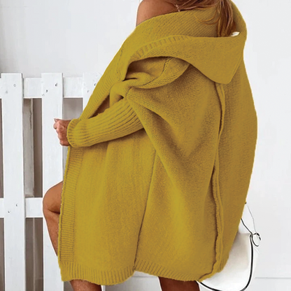 Chic Hooded Knit Cardigan for Everyday Wear