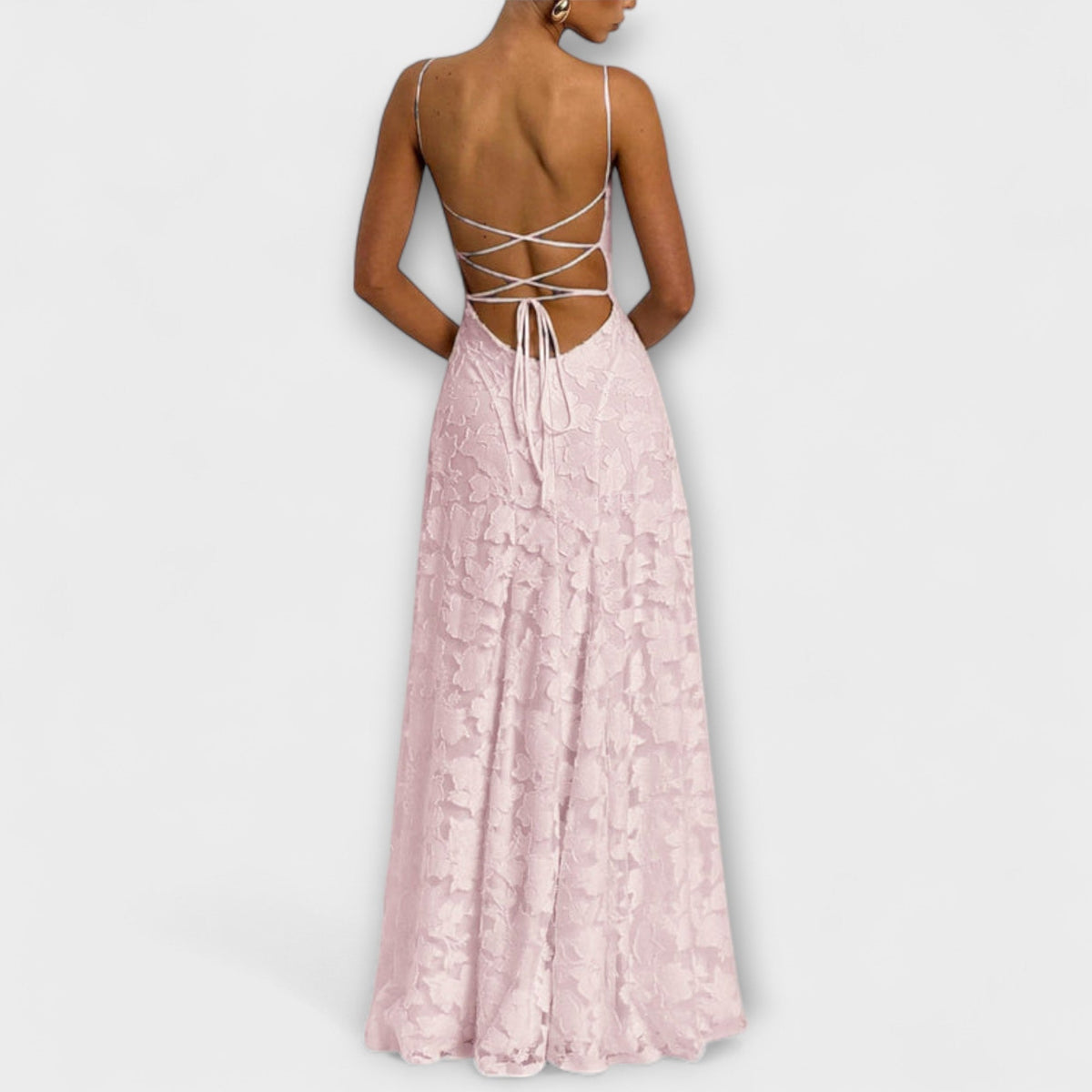 Chic Jacquard Maxi Dress for Special Occasions