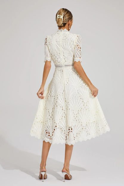 Chic Lace Midi Dress for Weddings & Events