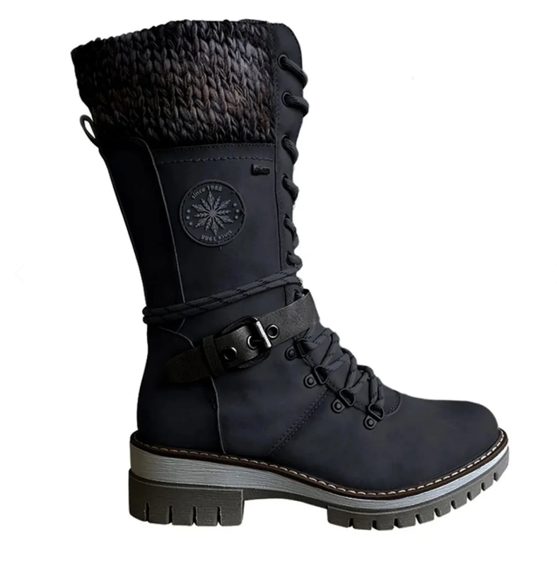Chic Lace-Up Winter Boots for Stylish Adventures