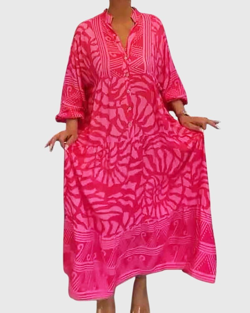 Chic Maxi Dress with Vibrant Print for Any Occasion