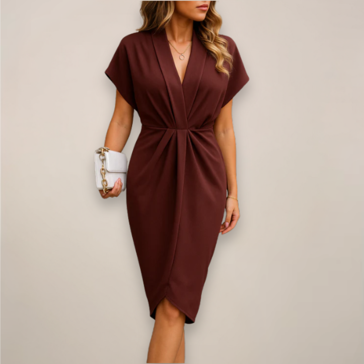 Chic Midi Wrap Dress for Every Event