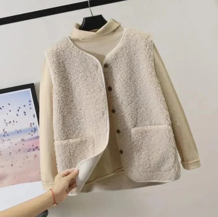 Chic Plush Vest for Women - Ideal for Layering
