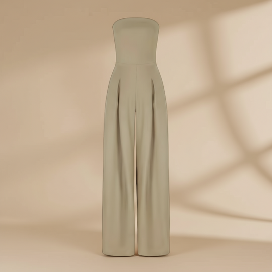 Chic Strapless Wide-Leg Jumpsuit for Stylish Events