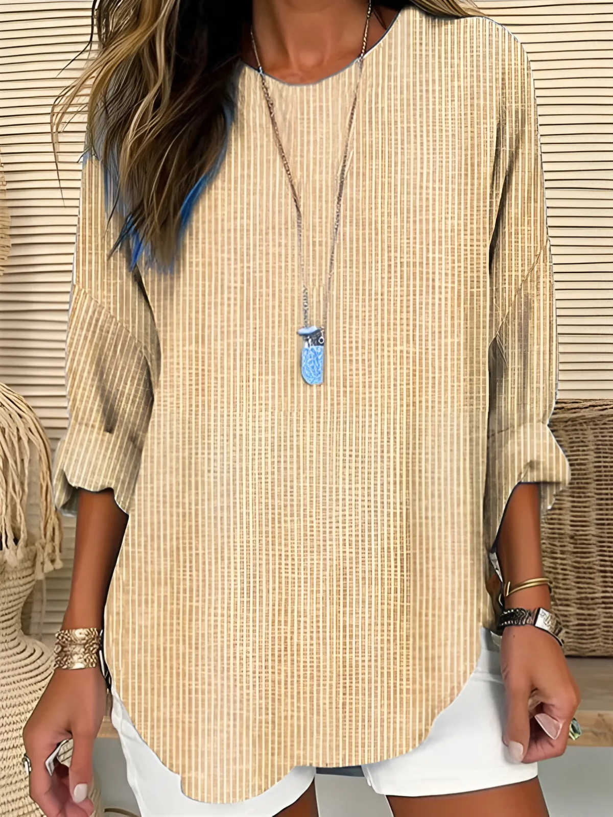 Chic Striped Blouse for Everyday Wear