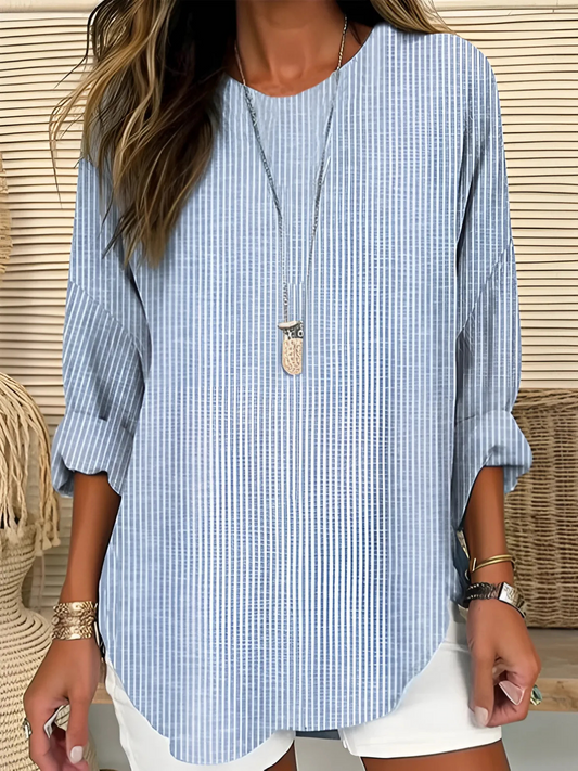 Chic Striped Blouse for Everyday Wear