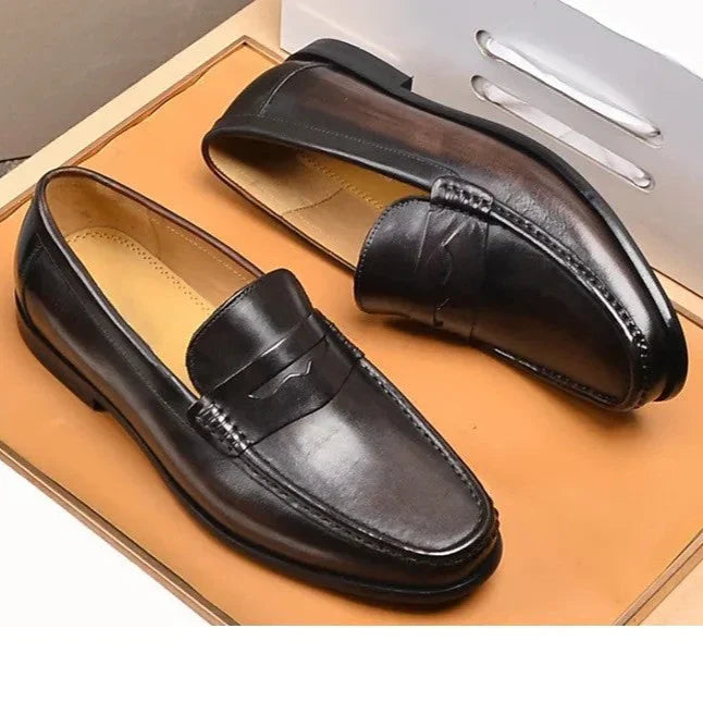 Chic Vegan Faux Leather Slip-On Loafers for Work & Events