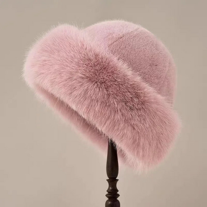 Chic Vintage Faux Fur Hat for Winter Fashion