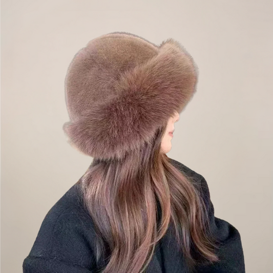 Chic Vintage Faux Fur Hat for Winter Fashion