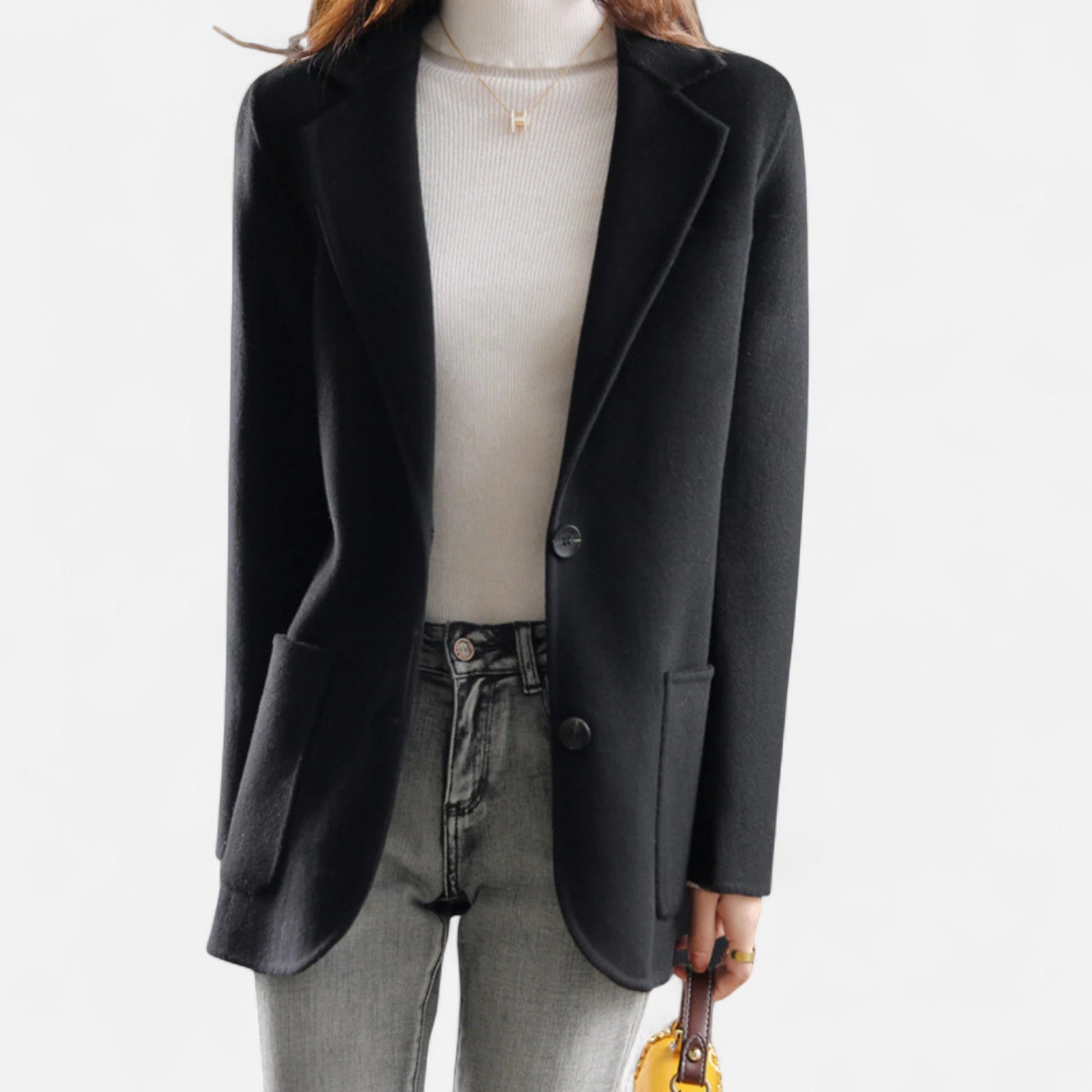 Chic Women’s Blazer Coat - Stylish Buttoned Design for Any Occasion