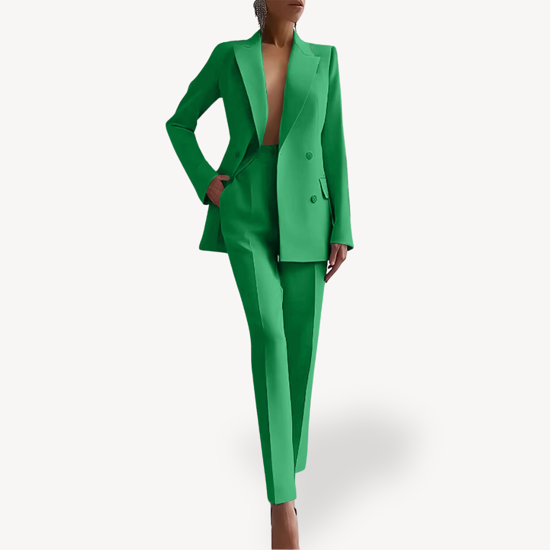Chic Women's Blazer and Trouser Ensemble