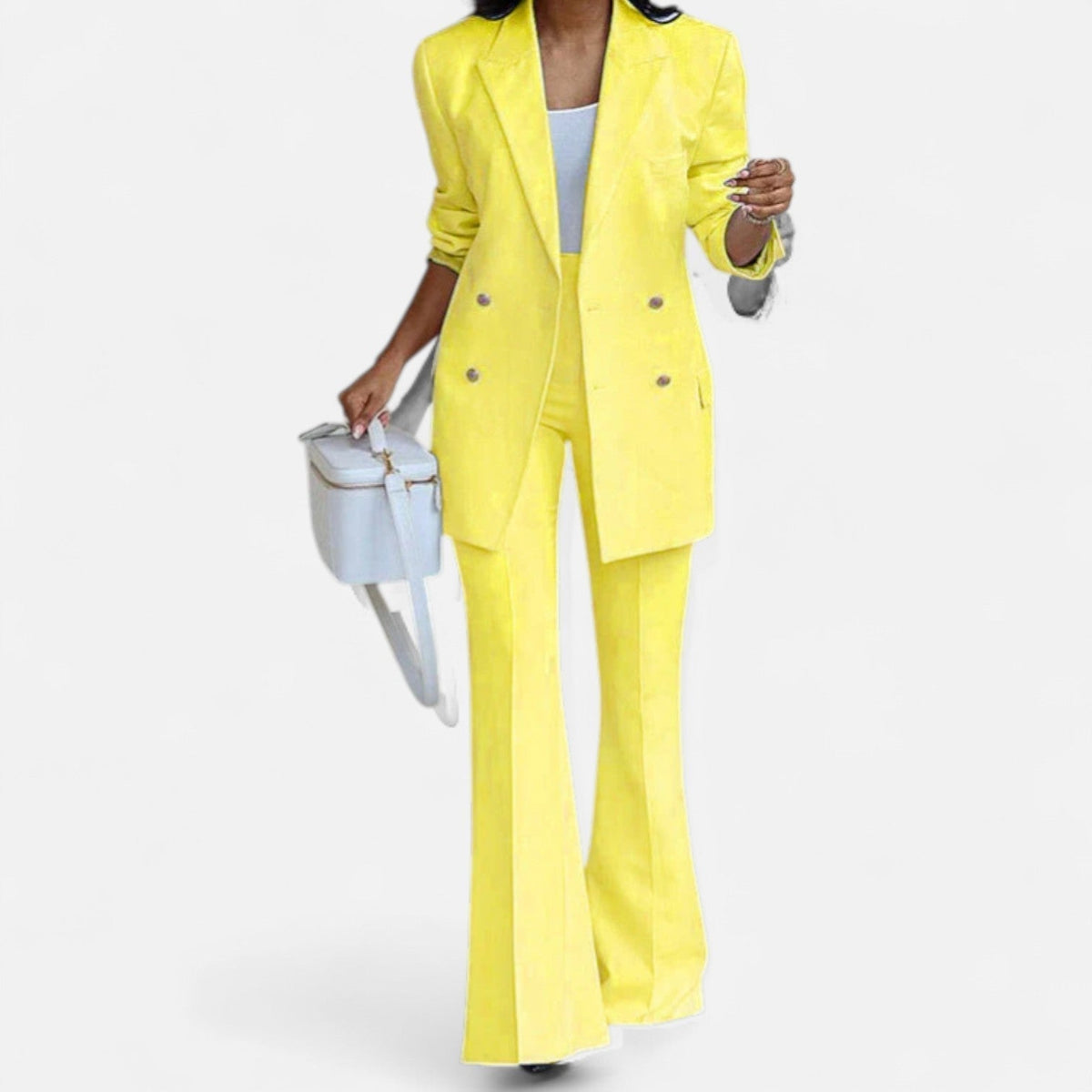 Chic Women's Blazer and Trouser Set for Formal Events