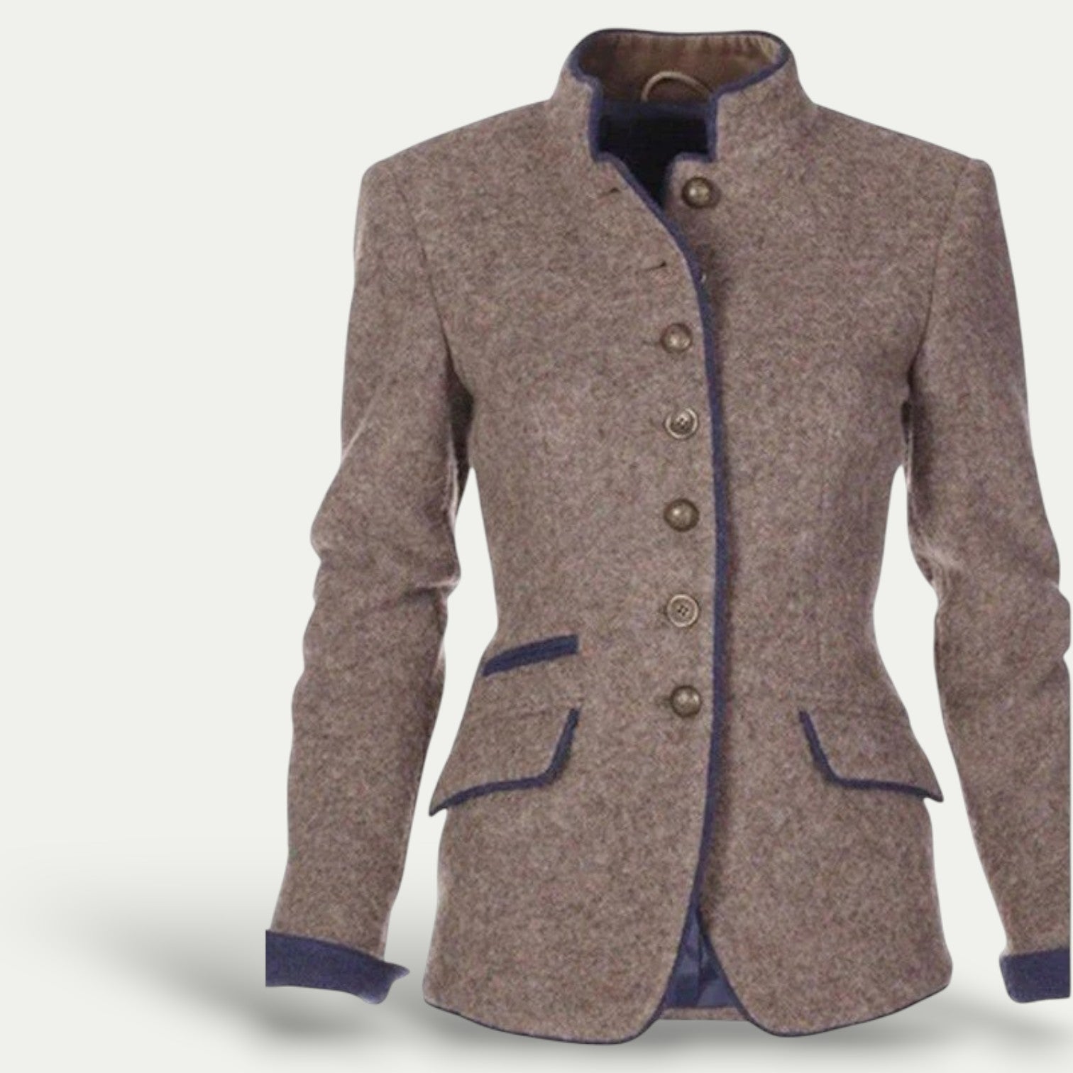 Chic Women's Short Blazer with Stand Collar for Effortless Style