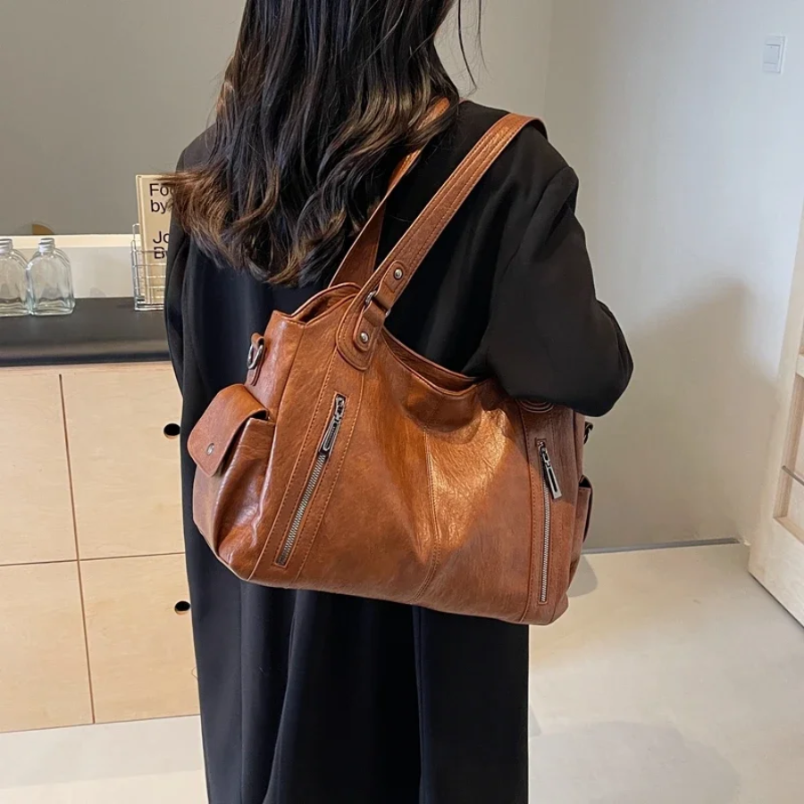 Chic Women's Shoulder Tote Bag with Crossbody Strap