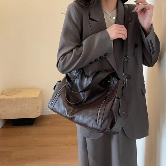 Chic Women's Shoulder Tote Bag with Crossbody Strap