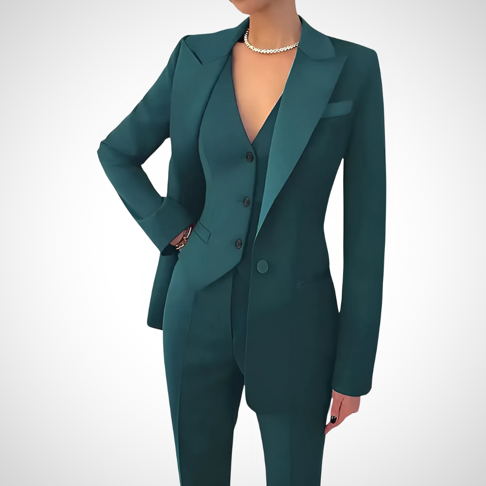 Chic Women's Three-Piece Trouser Suit for Year-Round Events