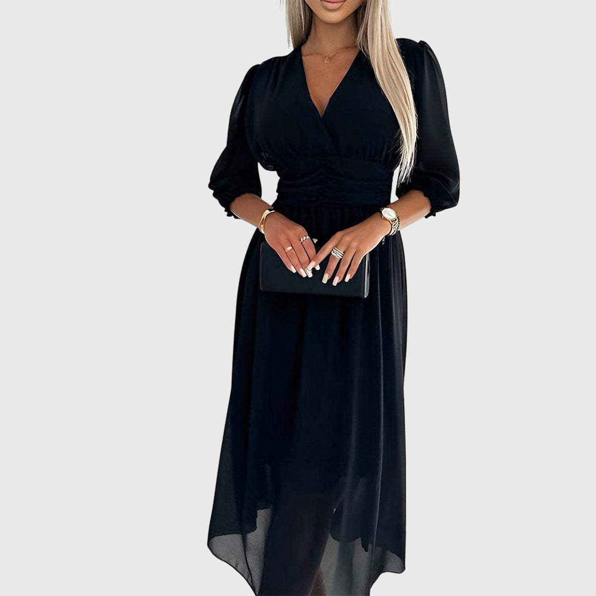 Chloe | Silky Chiffon Evening Dress