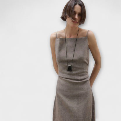 Clara - Linen Blend Maxi Dress for Effortless Style