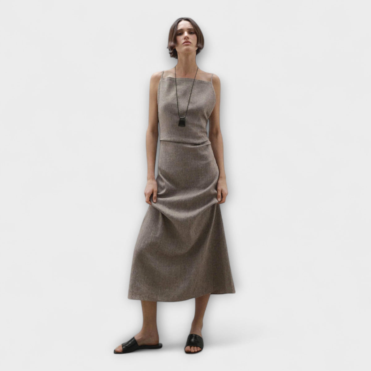 Clara - Linen Blend Maxi Dress for Effortless Style