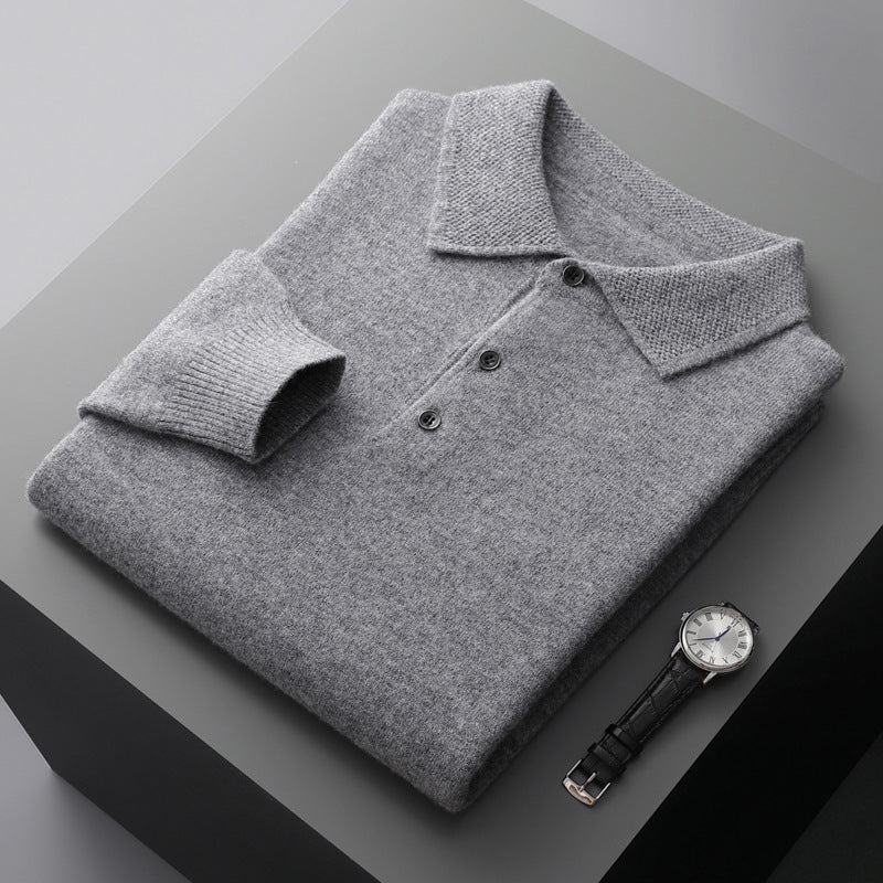 Classic Long Sleeve Polo Shirt for Smart Casual Wear