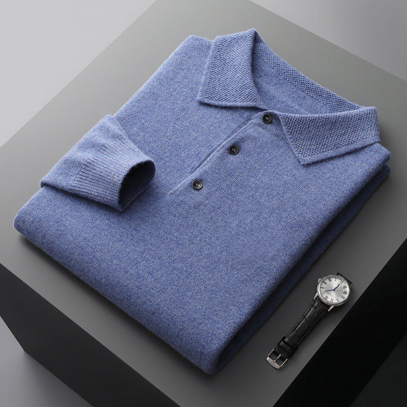 Classic Long Sleeve Polo Shirt for Smart Casual Wear