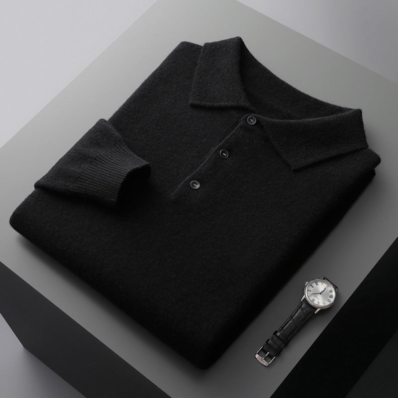 Classic Long Sleeve Polo Shirt for Smart Casual Wear