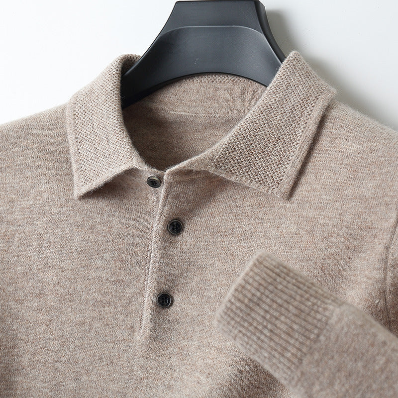 Classic Long Sleeve Polo Shirt for Smart Casual Wear