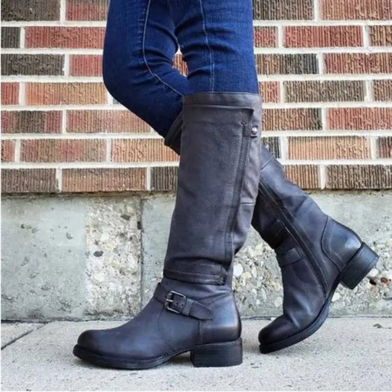Classic Round Toe Knee-High Boots for Women – Stylish & Comfortable 6