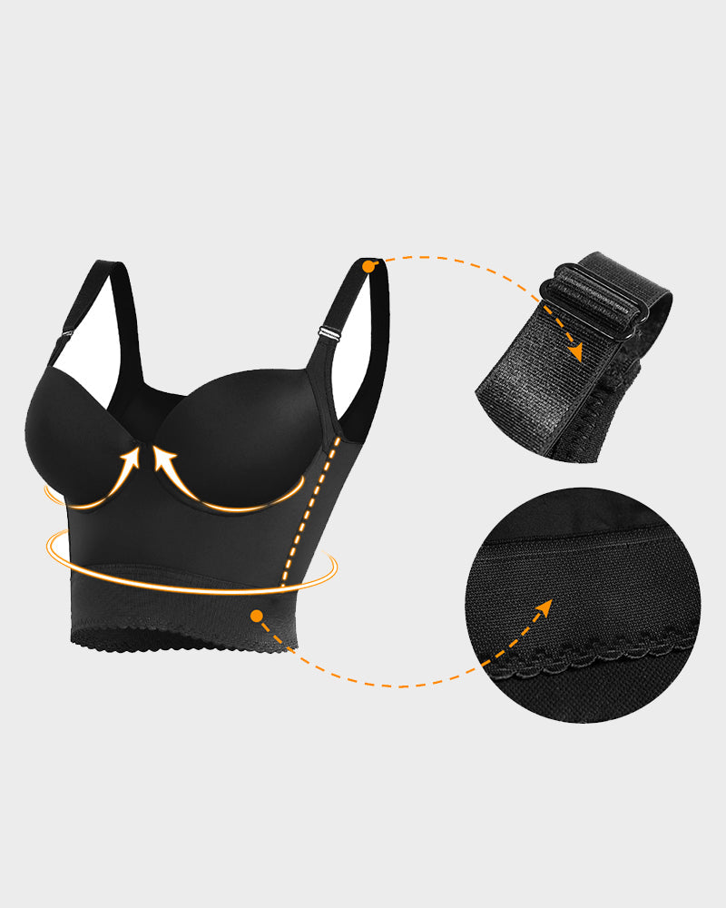 ContourFit Longline Push-Up Bra with Integrated Shapewear