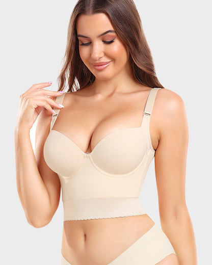 ContourFit Longline Push-Up Bra with Integrated Shapewear