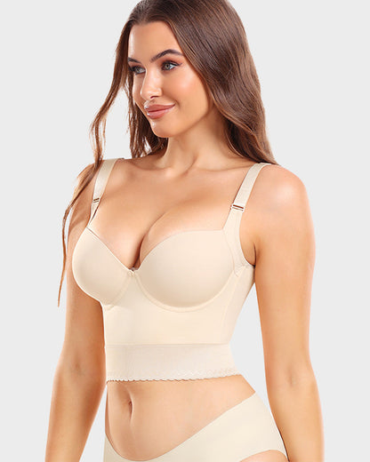 ContourFit Longline Push-Up Bra with Integrated Shapewear
