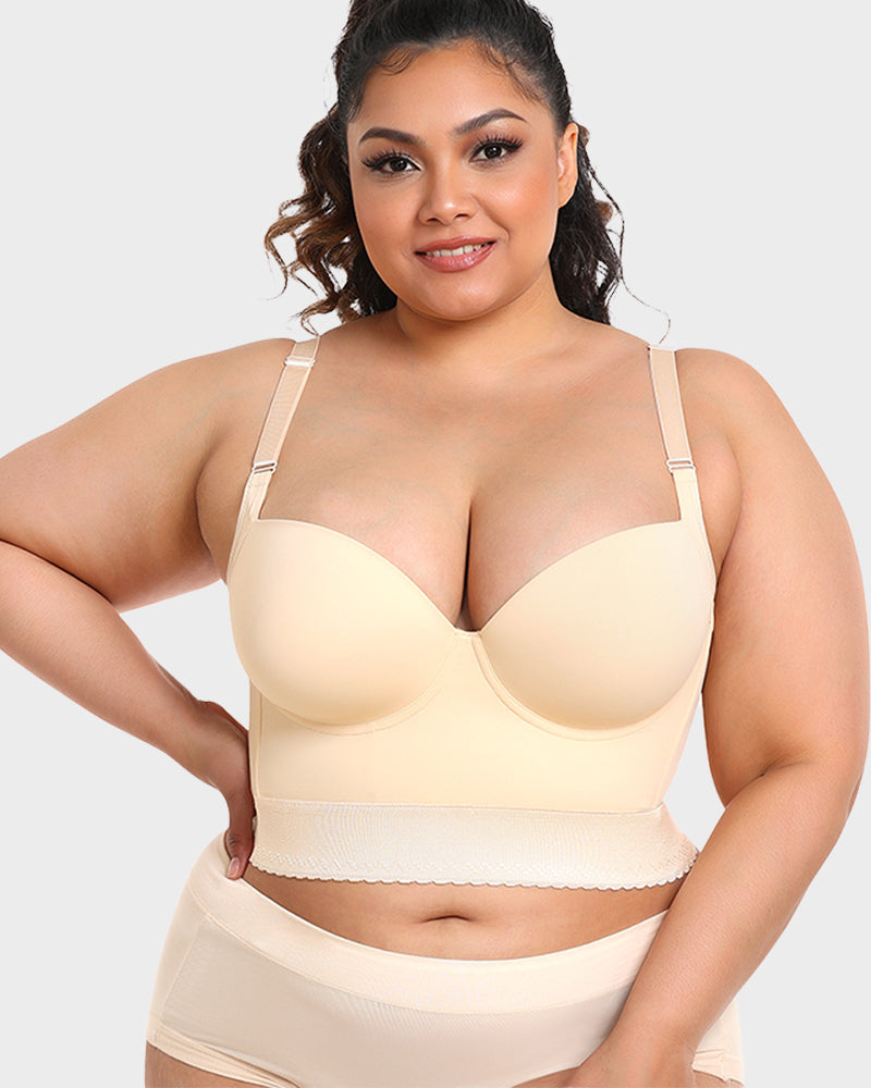 ContourFit Longline Push-Up Bra with Integrated Shapewear