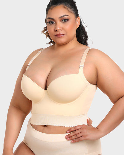 ContourFit Longline Push-Up Bra with Integrated Shapewear