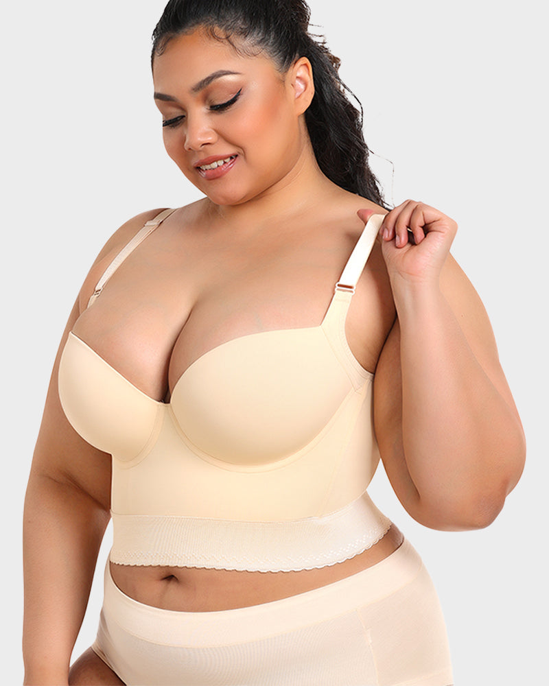 ContourFit Longline Push-Up Bra with Integrated Shapewear