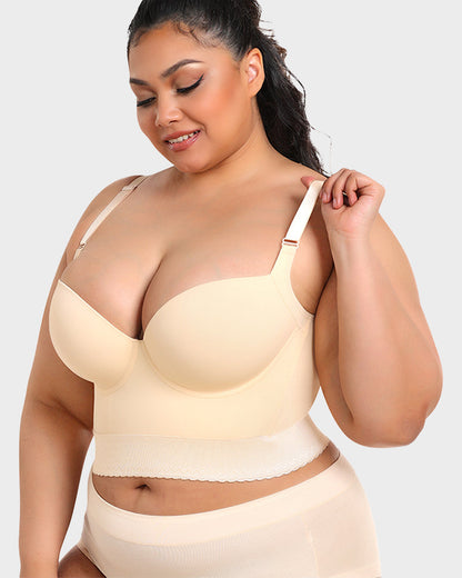 ContourFit Longline Push-Up Bra with Integrated Shapewear