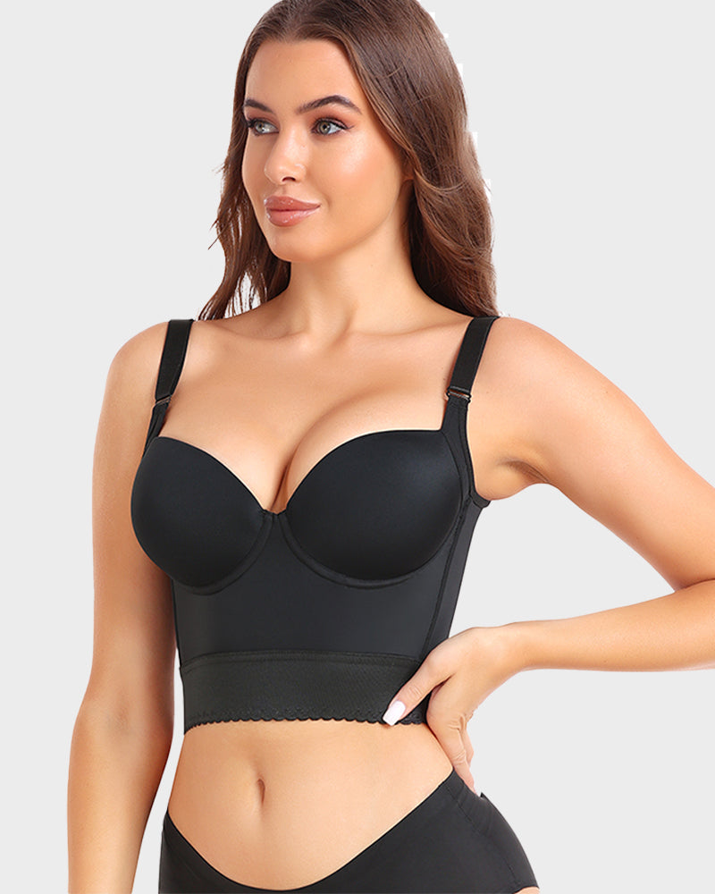 ContourFit Longline Push-Up Bra with Integrated Shapewear