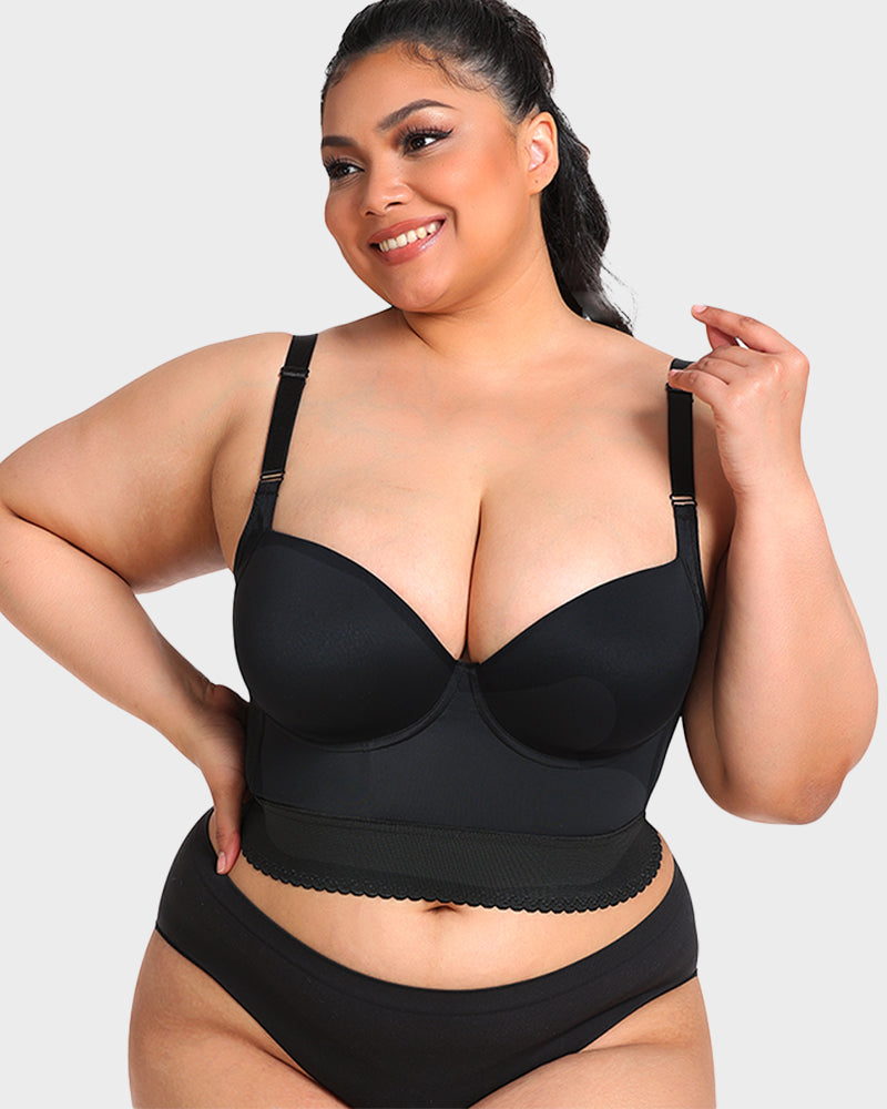 ContourFit Longline Push-Up Bra with Integrated Shapewear