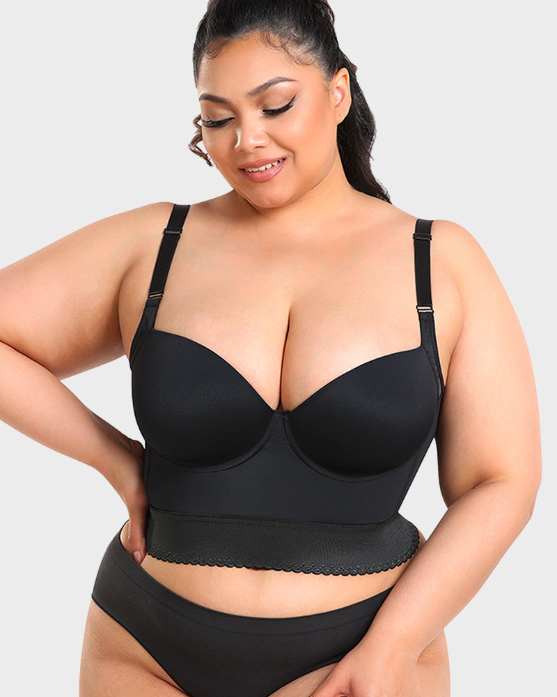 ContourFit Longline Push-Up Bra with Integrated Shapewear